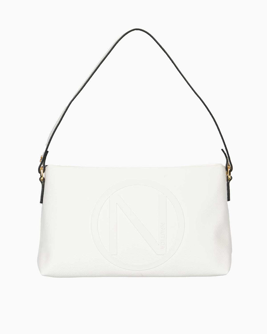 Nautica Logo Detaylı Omuz Çantası Beyaz