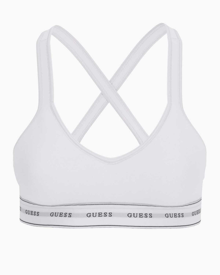 Guess Carrie Padded Triangle Bralet Pure Wgite