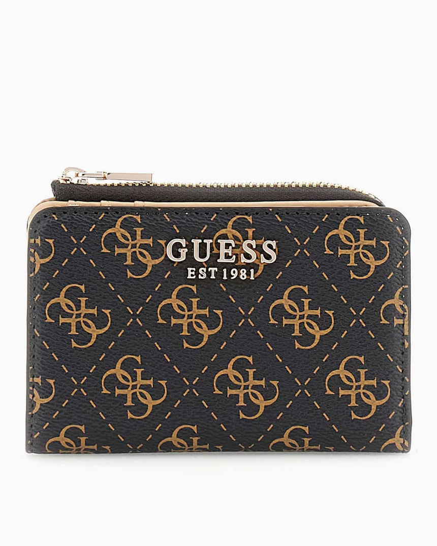 Guess Laurel Slg Monogram Desenli Cüzdan Brown Logo