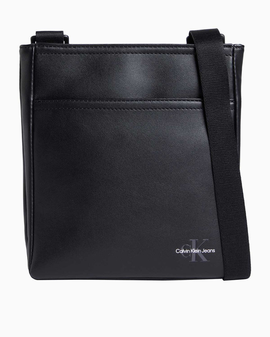 Calvin Klein Mono Logo Flat Çapraz Askılı Çanta Black