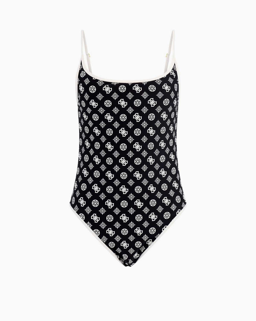 Guess One Piece Logolu Mayo Summer Peony Jblk Ao