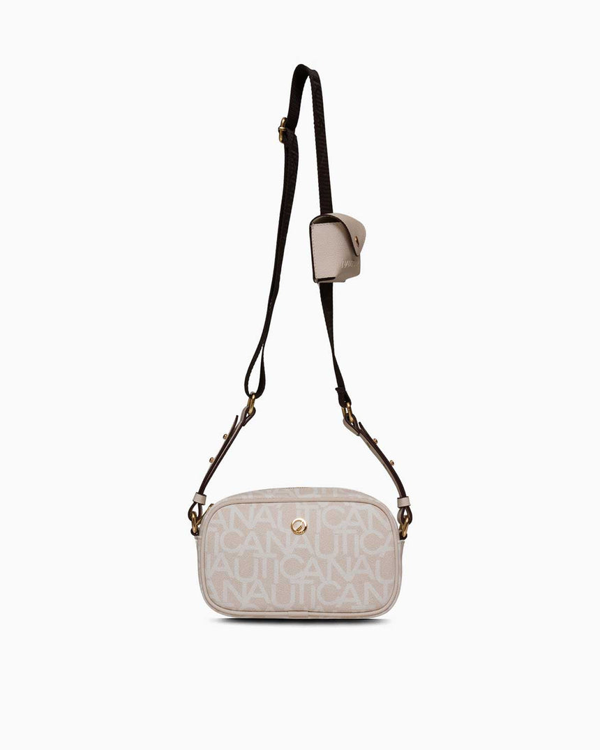 Nautica Mini Cüzdan Detaylı Çapraz Askılı Çanta Krem