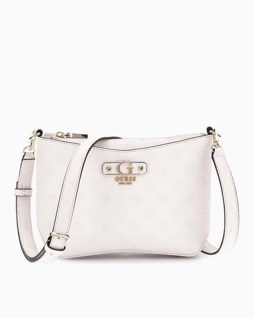 Guess Gerty Logolu Çapraz Askılı Çanta Off White