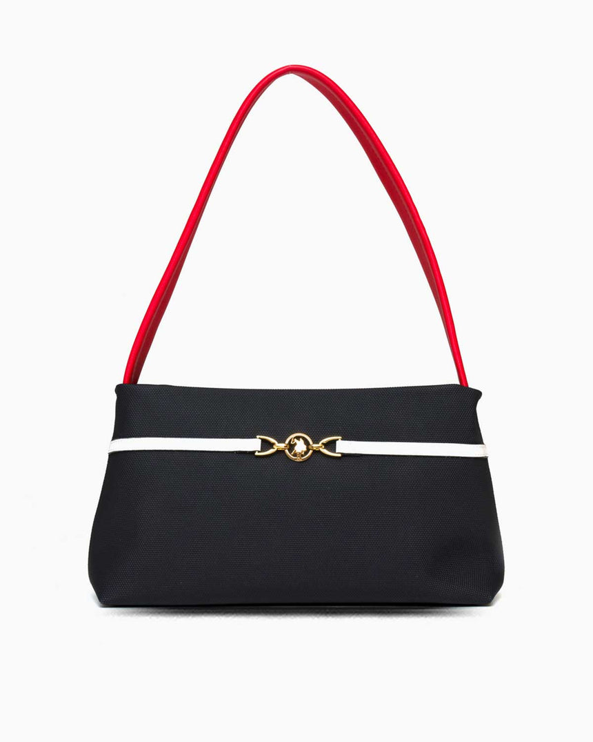 Us Polo Assn Aksesuar Detaylı Omuz Çantası Lacivert - Kırmızı - Beyaz