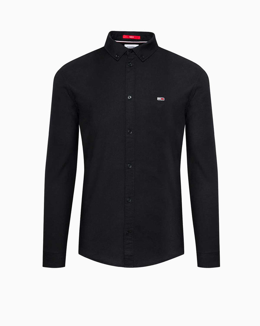 Tommy Jeans Slim Stretch Oxford Gömlek Black