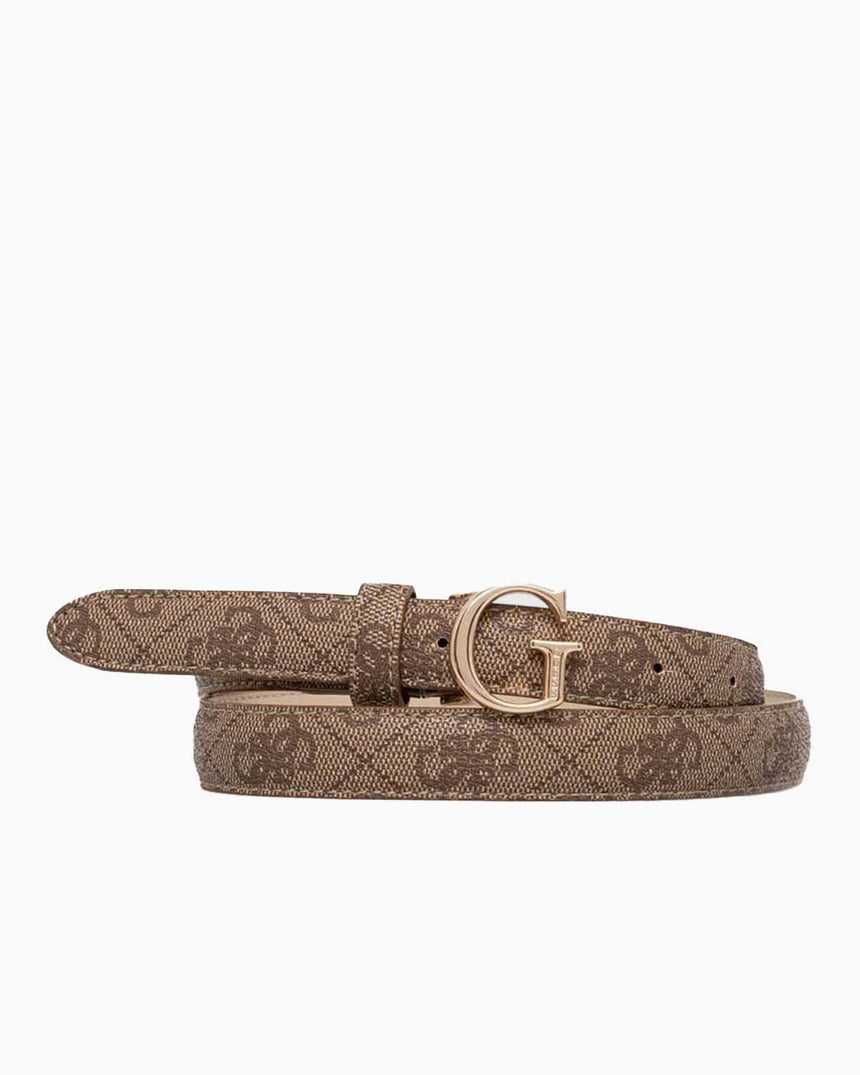 Guess Noelle Adjustable Belts Kemer Latte Logo