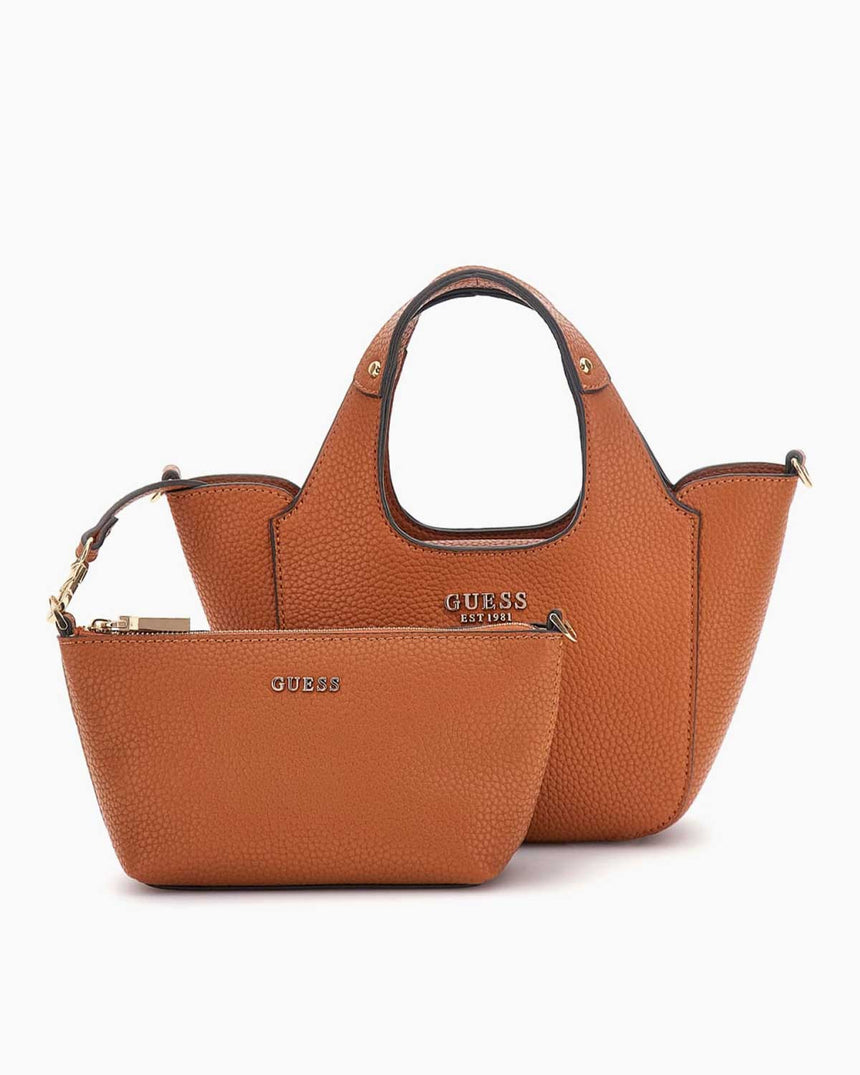 Guess Calista 2 in 1 Mini Tote Kadın El Çantası Caramel