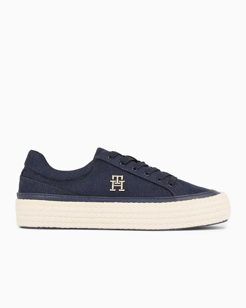 Tommy Hilfiger Linnen Low Top Sneaker Space Blue