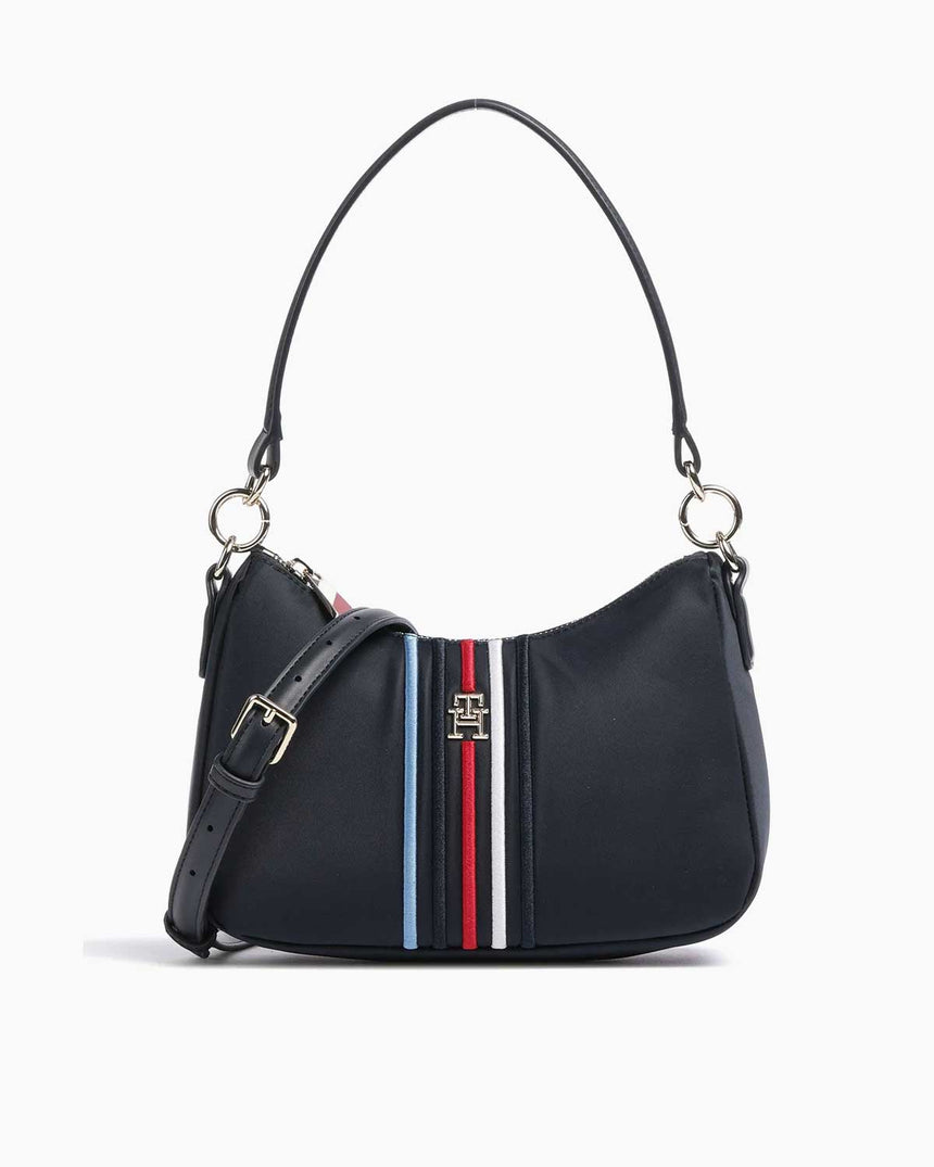 Tommy Hilfiger Poppy Uzun Askı Detaylı Omuz Çantası Space Blue