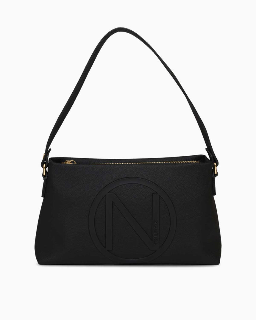 Nautica Logo Detaylı Omuz Çantası Siyah