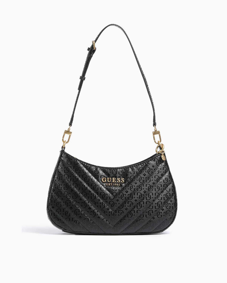 Guess Jania Top Logolu Omuz Çantası Black