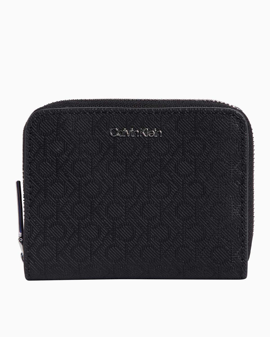 Calvin Klein Must Medium Zip Around Wallet Cüzdan Black Mono