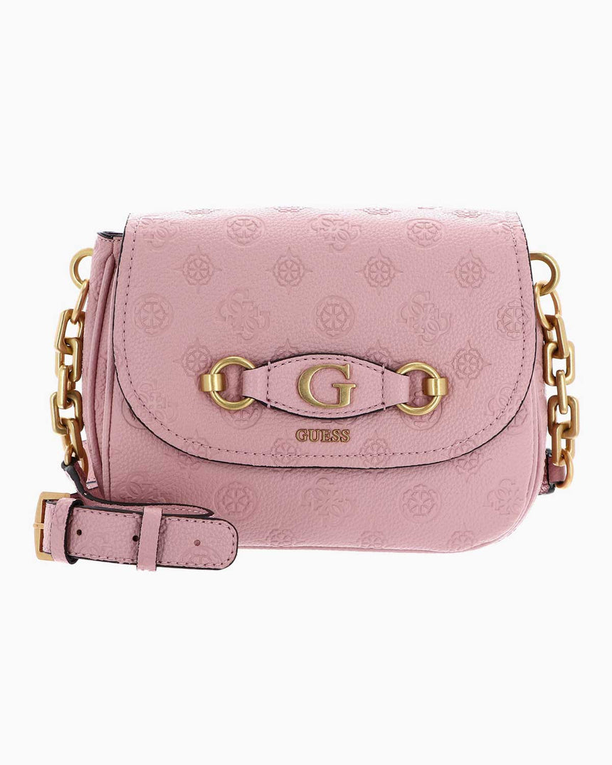 Guess Izzy Zincir Askılı Omuz Çantası Apricot Rose Logo