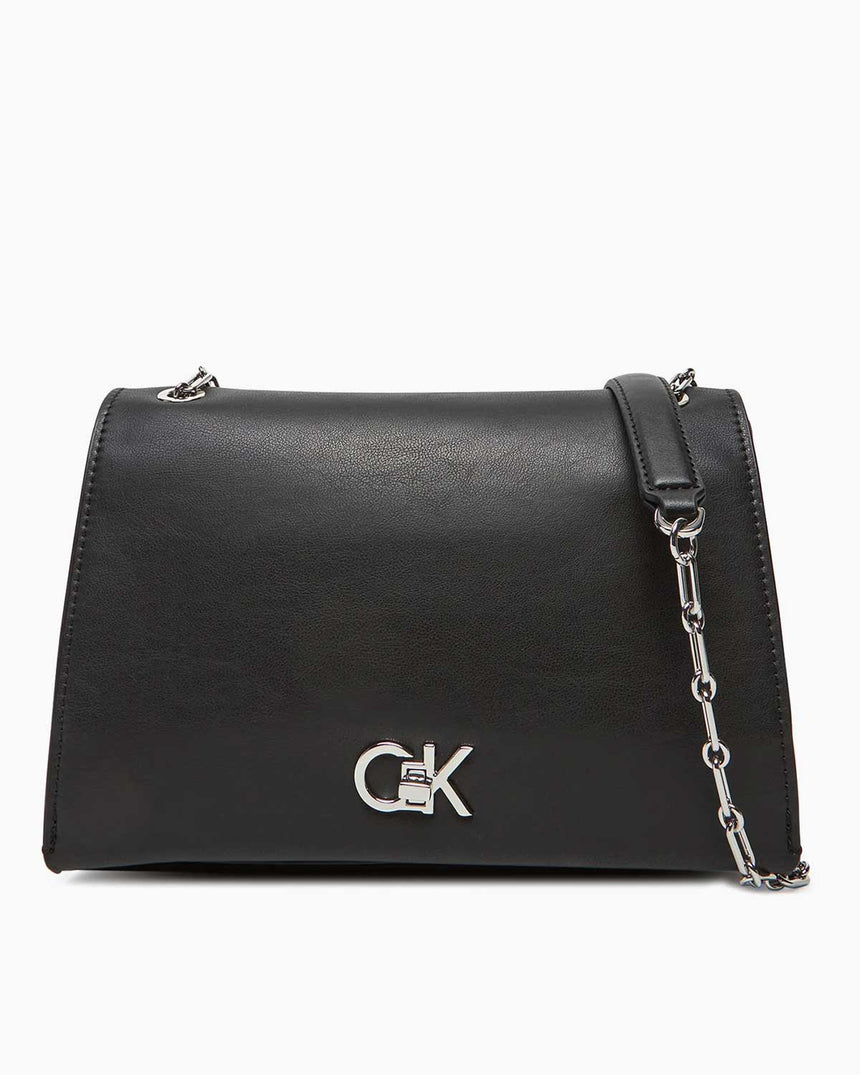 Calvin Klein Kilitlemeli Kadın Çapraz Orta Boy Askılı Çanta Black
