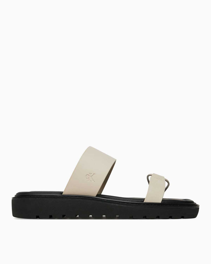 Calvin Klein Zadar Halat Detaylı Yumuşak Kadın Sandalet Eggshell/Black