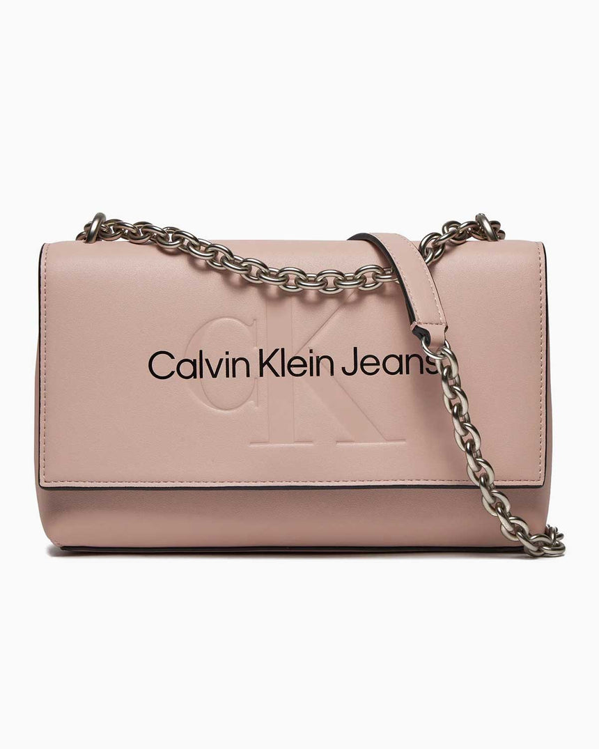 Calvin Klein Mono Flap Zincirli Çapraz Askılı Çanta Pink