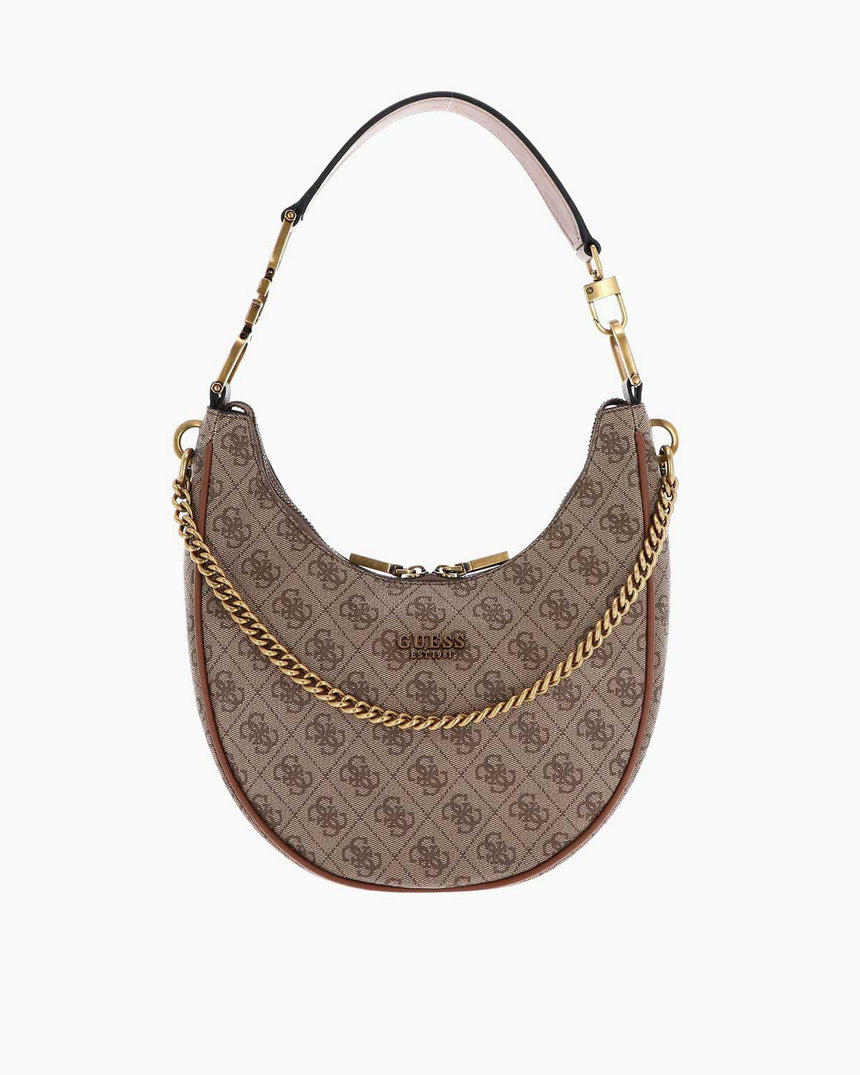 Guess Dagan Convertile Zincir Detaylı Omuz Çantası Latte Logo