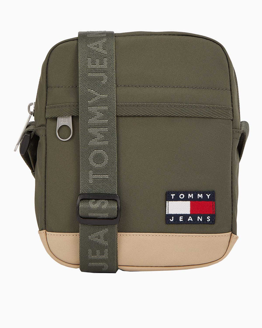 Tommy Hilfiger Ess Daily Squared Reporter Çapraz Askılı Çanta Pewter Green