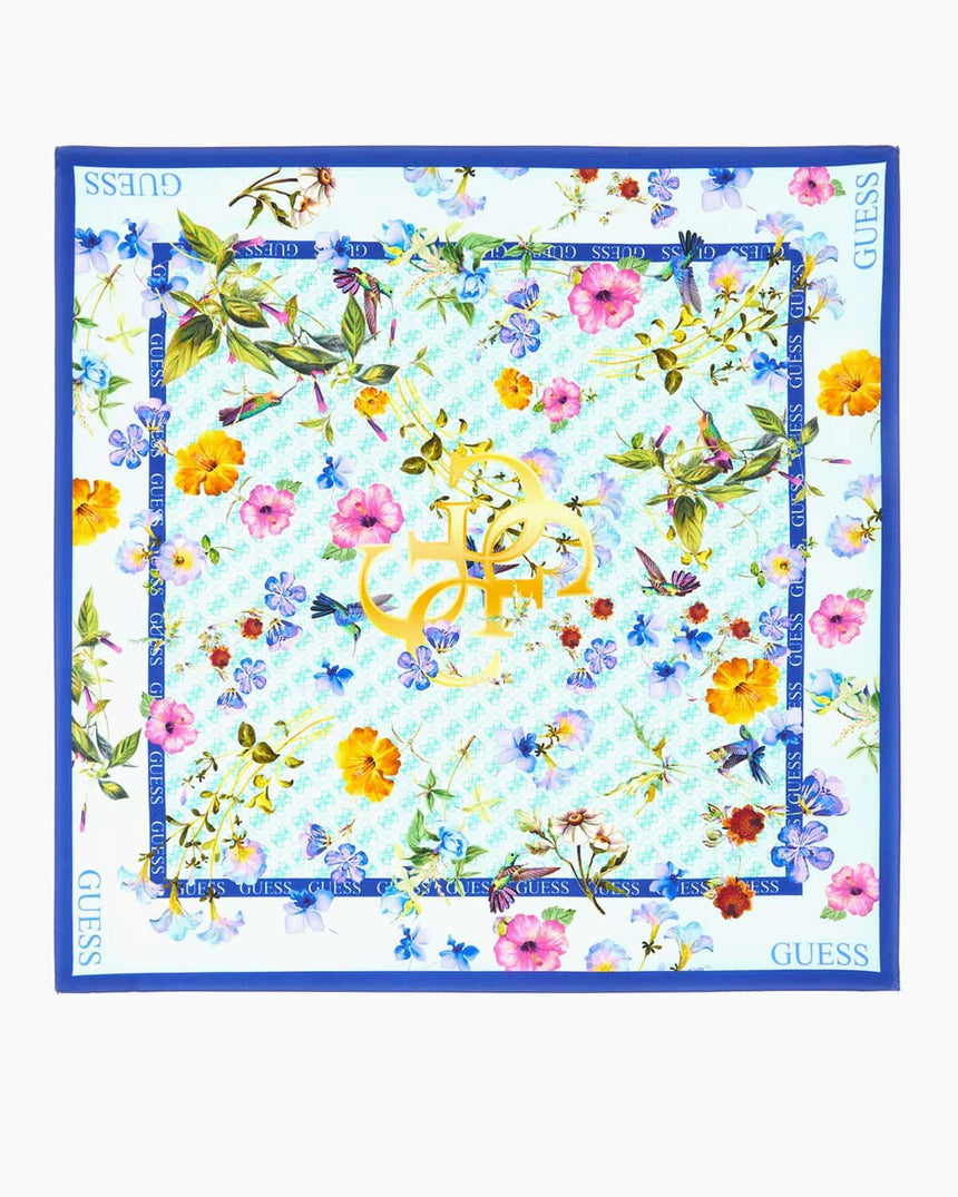 Guess Foulard Textile Eşarp Blue Multi
