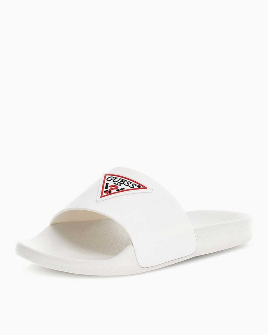 Guess Ön Logo Yazılı Terlik White