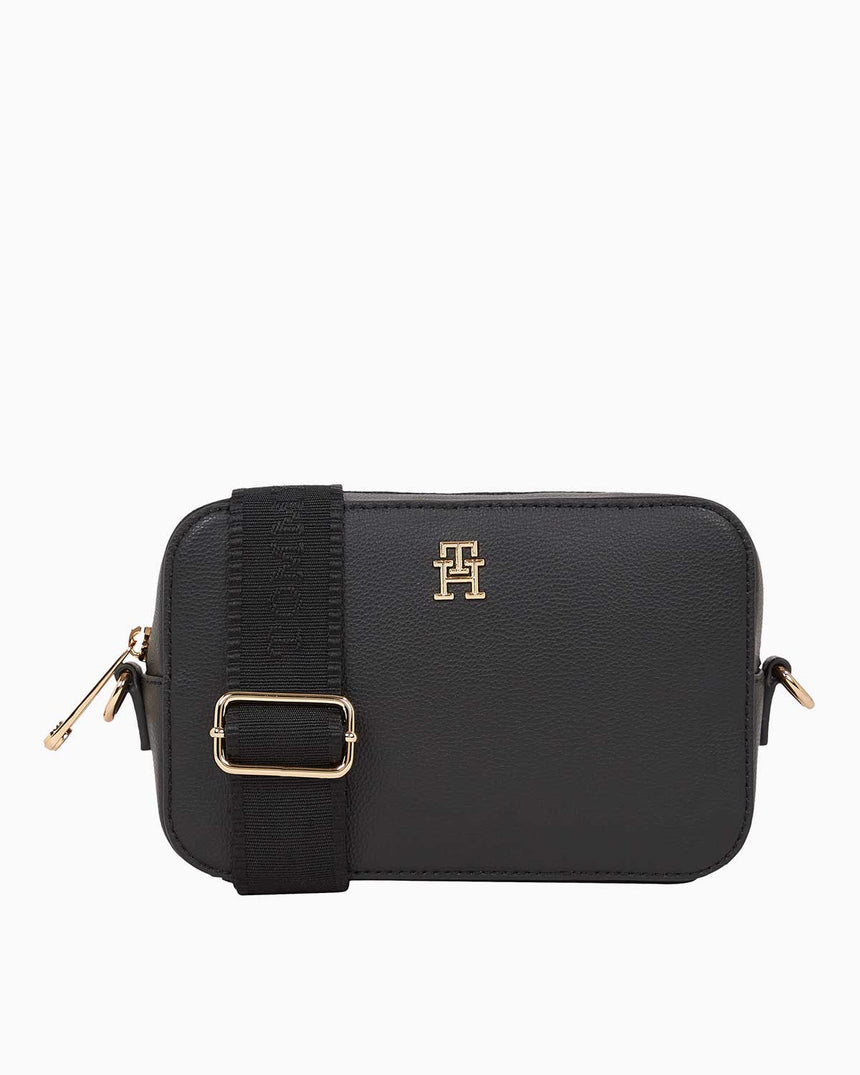 Tommy Hilfiger Soft Logo Kalın Askılı Çapraz Çanta Black