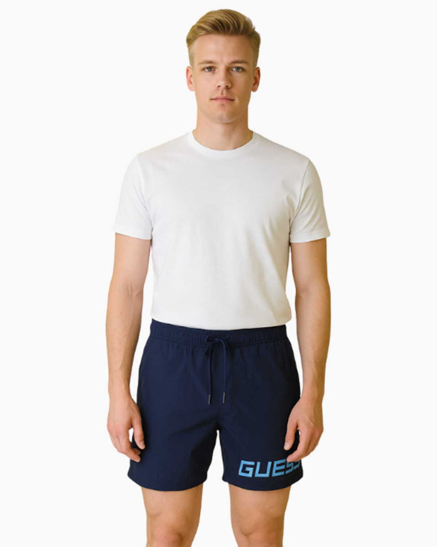 Guess Swimtrunk Medium Hammared Deniz Şortu Diamond Blue