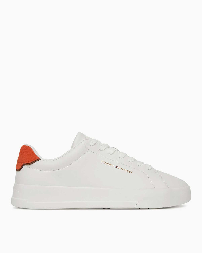 Tommy Hilfiger Court Detail Essential Sneaker Ecru/Brilliant Orange