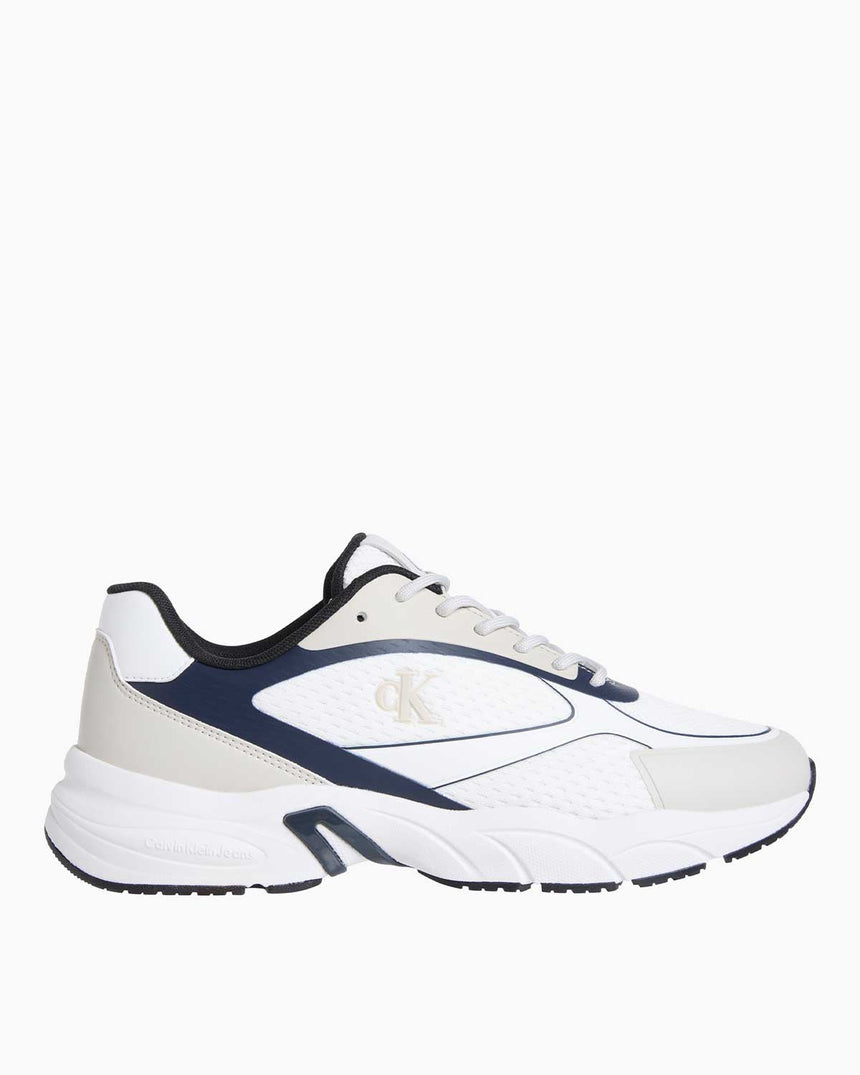 Calvin Klein Retro Tennis Sneaker Bright White/Calvin Navy/Silver
