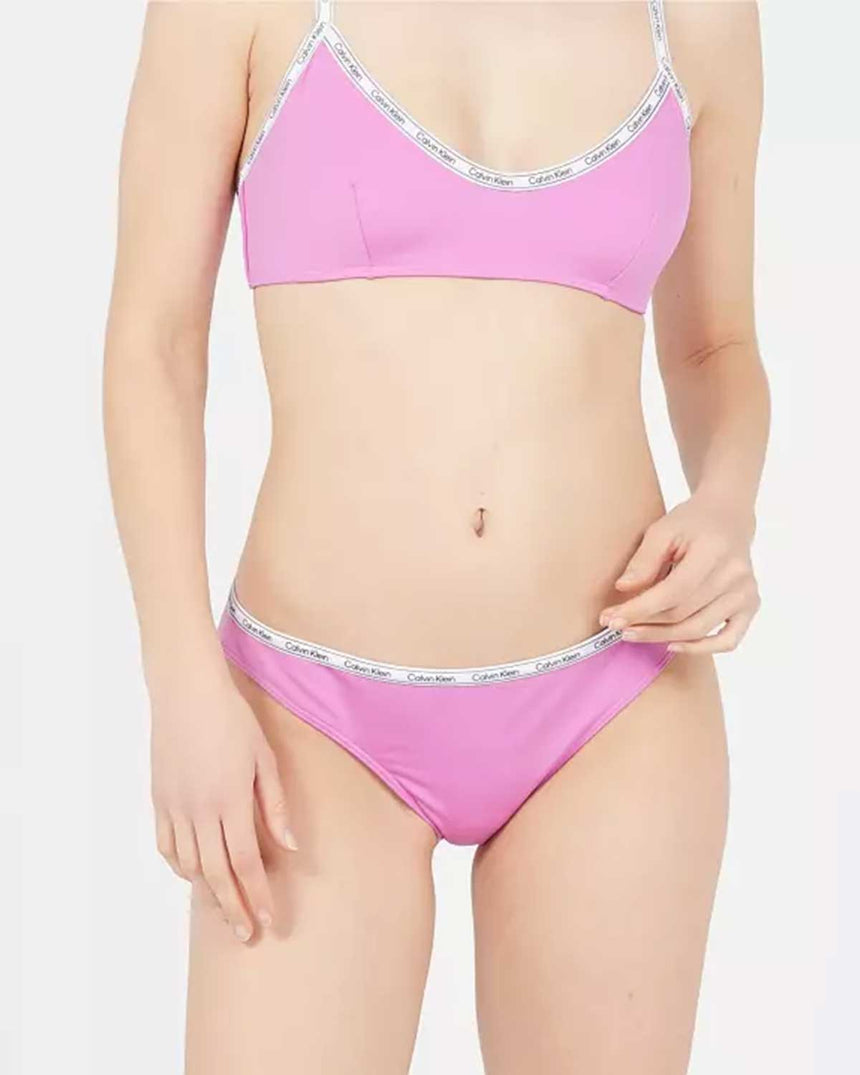 Calvin Klein Calvin Klein Logo Detaylı Brazilian Kadın Bikini Altı Helio Hue