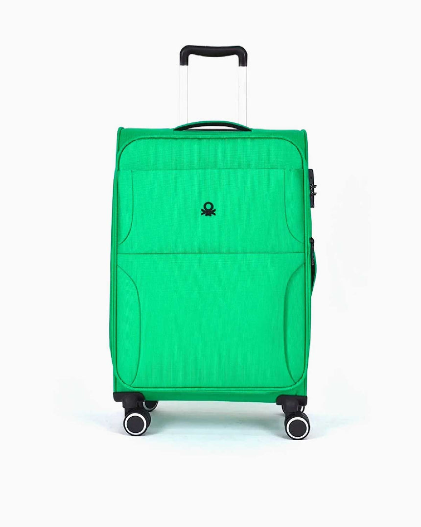 Benetton Logo Detaylı Kabin Boy Kumaş Valiz