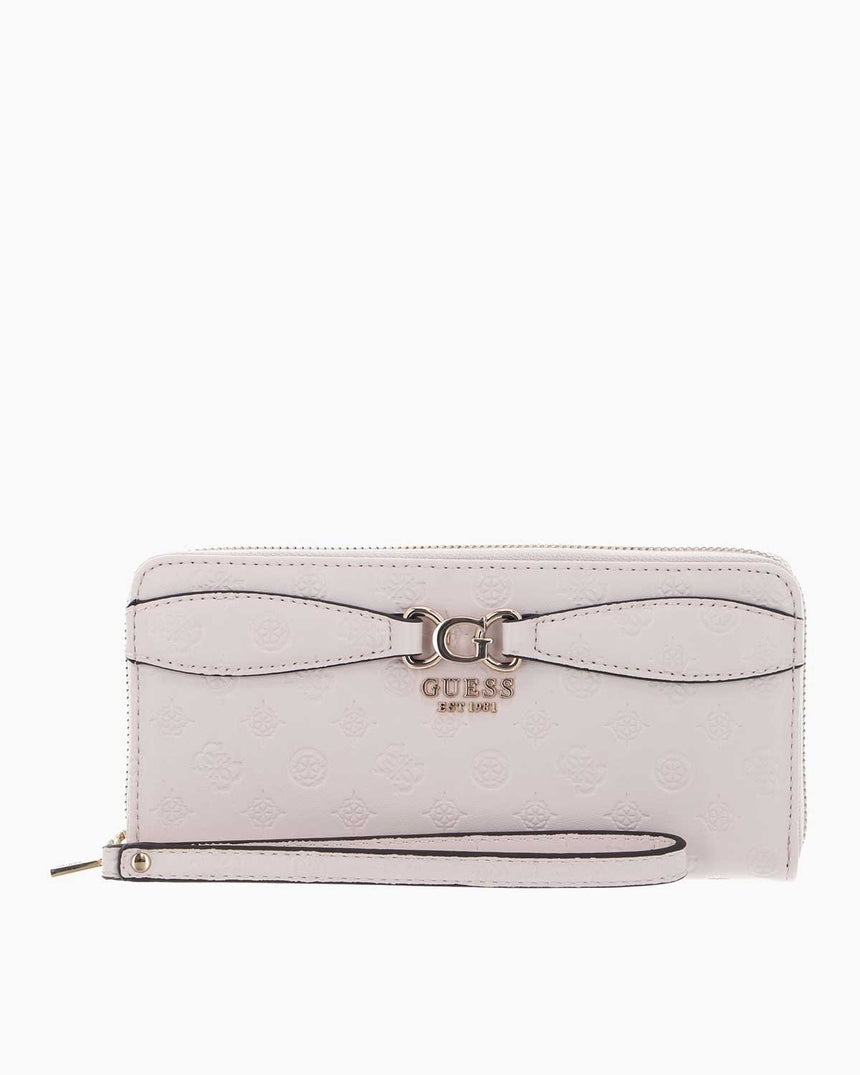 Guess Arlena Logo Zip Around Cüzdan Taupe Logo