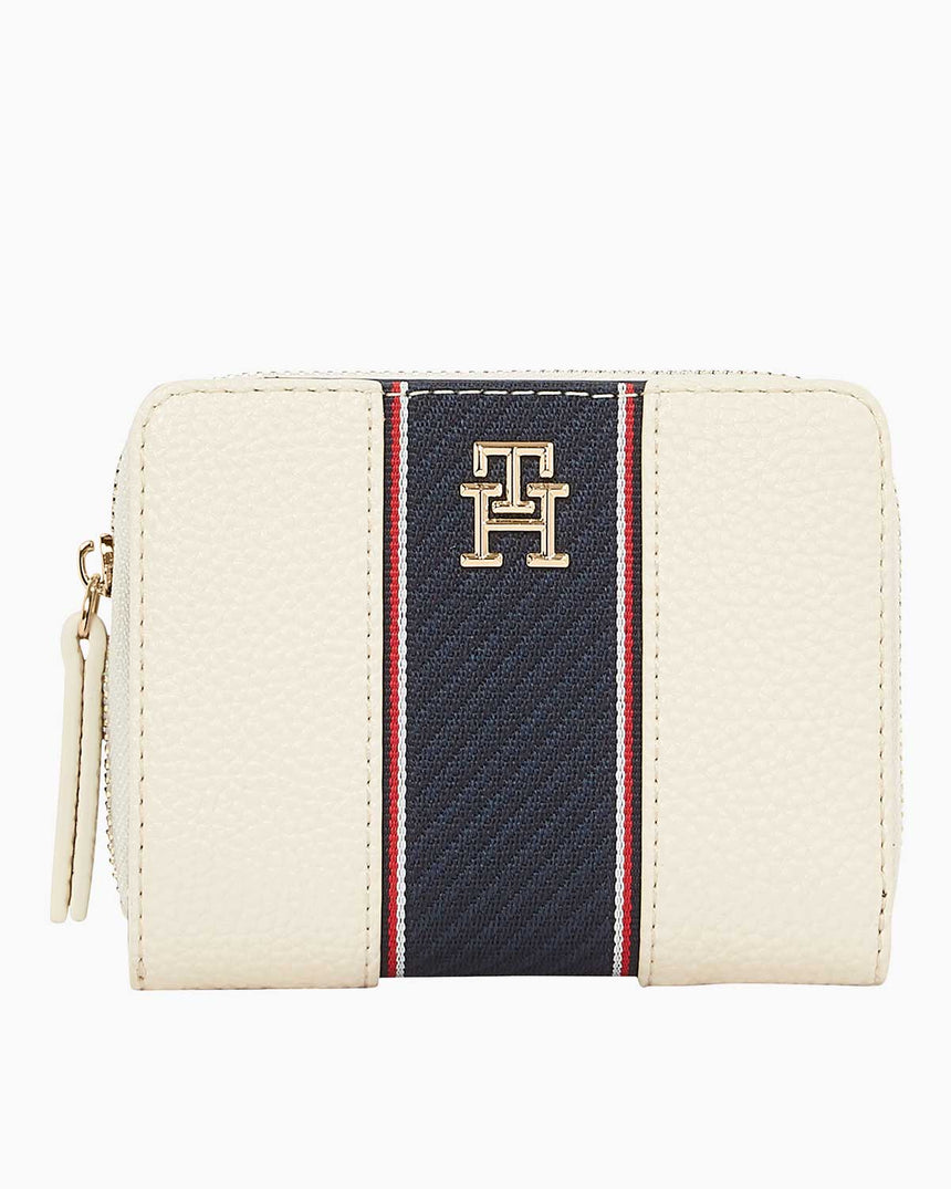Tommy Hilfiger Legacy Şeritli Medium Cüzdan Sugarcane