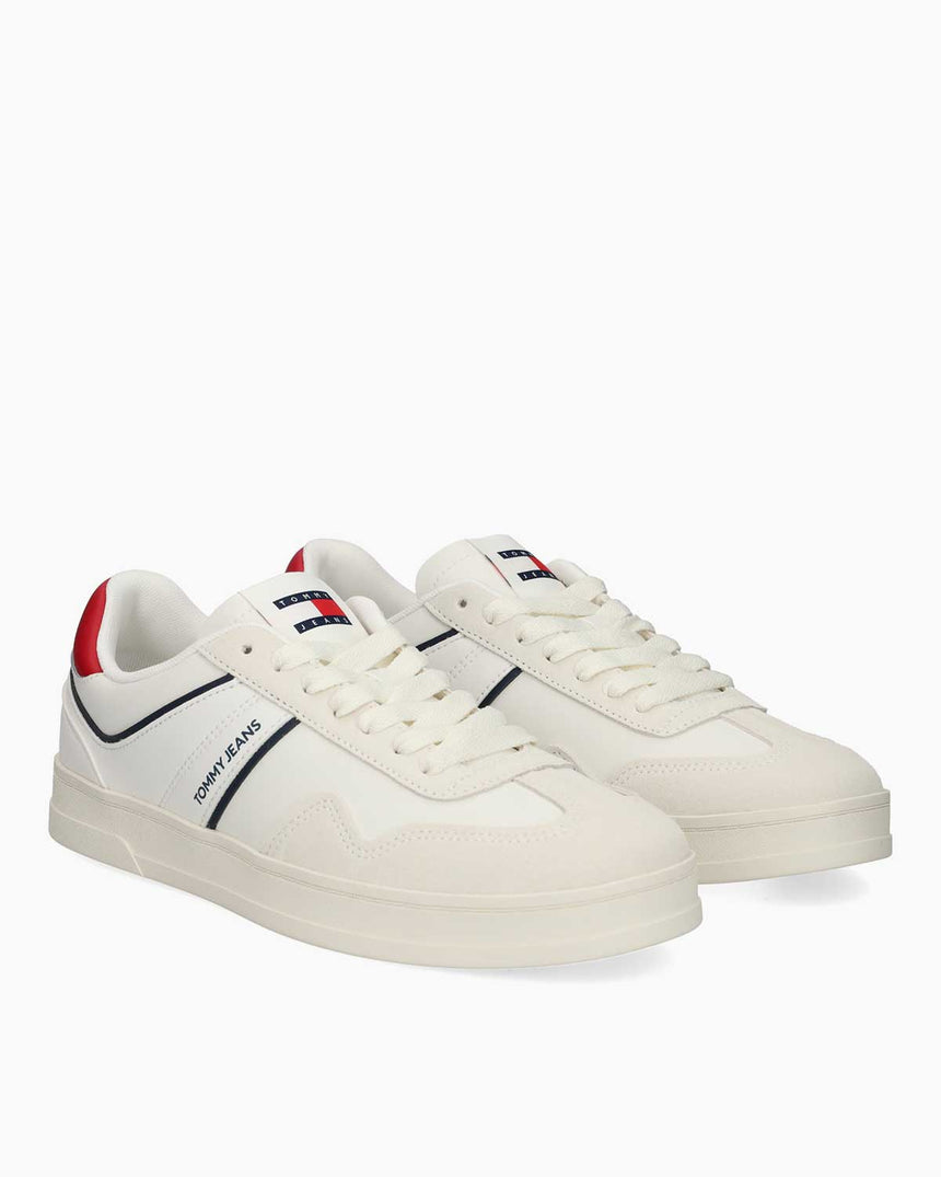 Tommy Hilfiger Leather Retro Cupsole Sneaker RWB