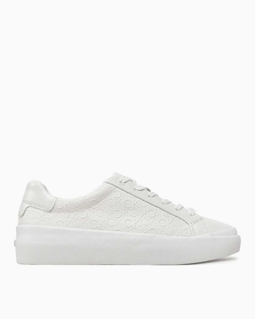 Calvin Klein Lace Up Mono Baskılı Sneaker White