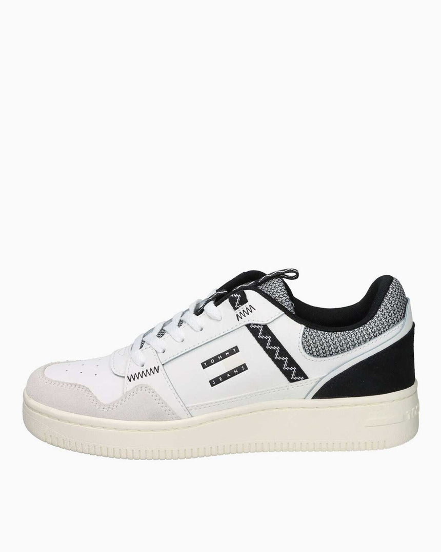 Tommy Hilfiger Zion Tjm Retro Basket Erkek Sneaker Ecru/Black