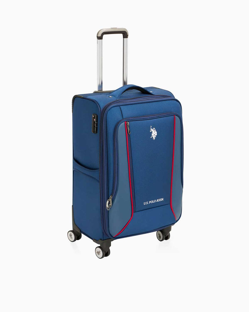 Us Polo Assn Geniş İç Hacimli Orta Boy Kumaş Valiz Lacivert