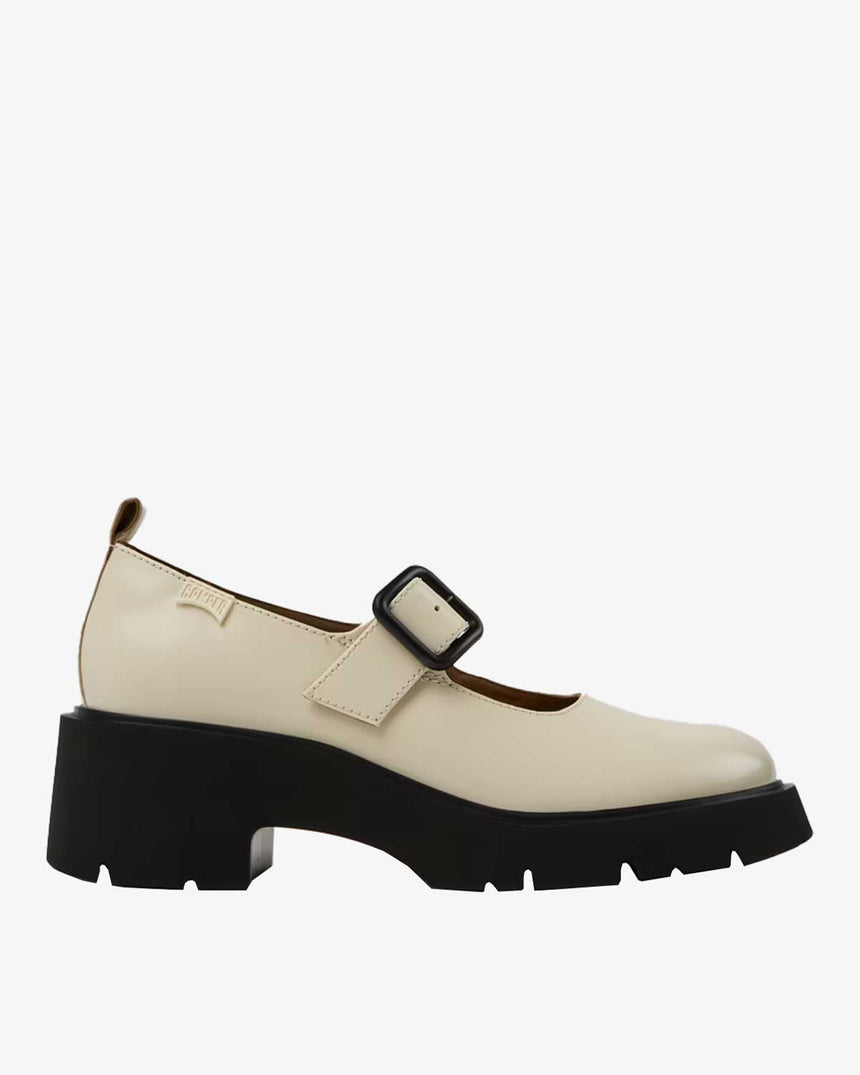 Camper Mary Jane Deri Ayakkabı Beyaz