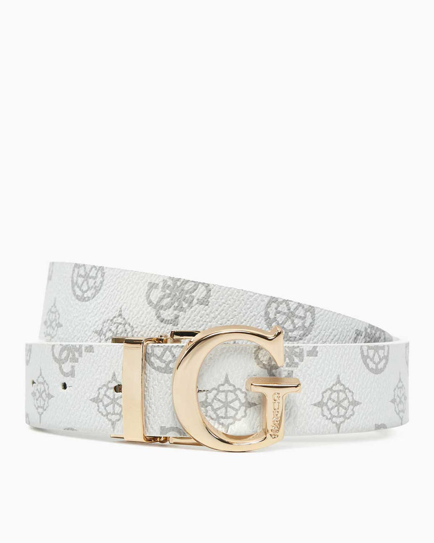 Guess Reversible Belts Kemer White Logo