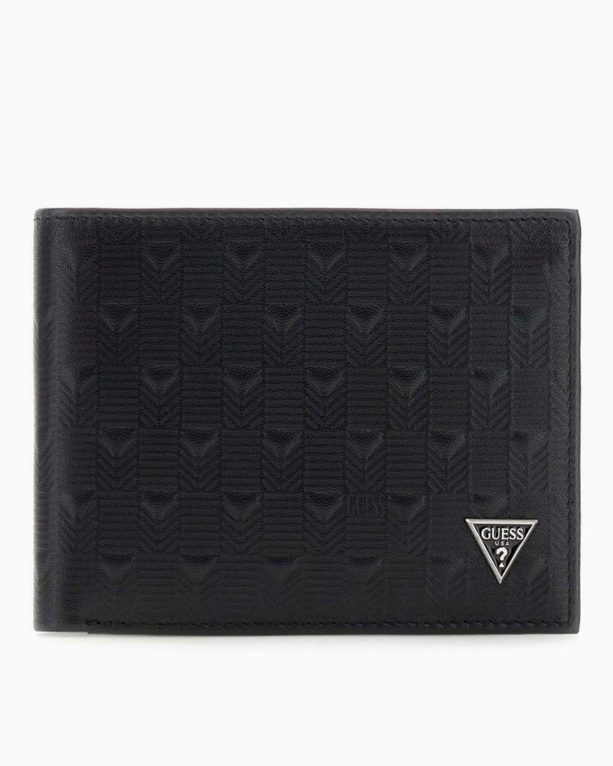 Guess Madrid Torino Katlanabilir Erkek Deri Cüzdan Black