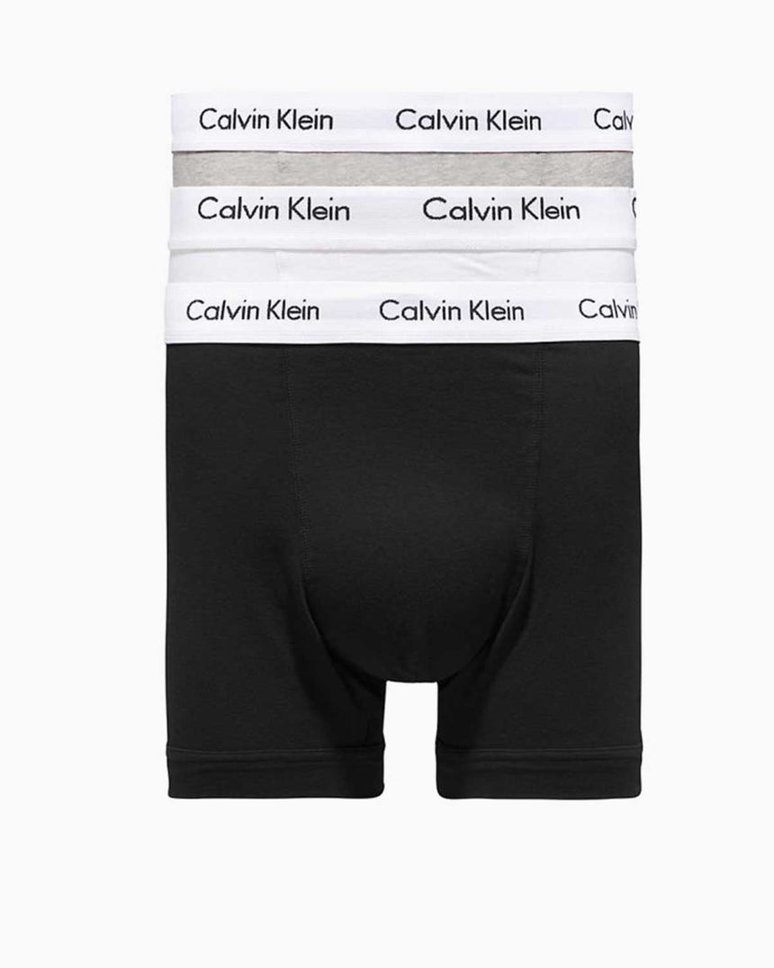 Calvin Klein Trunk 3Pk Underwear Bottoms Boxer Black/Grey Heather/White