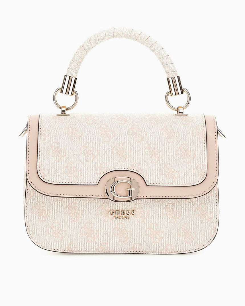 Guess Orlina Handle Flap Monogram Baskılı El Çantası Sundial