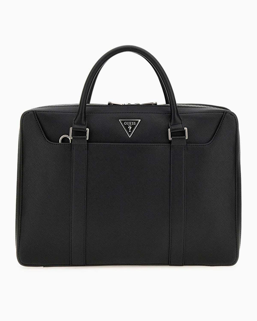 Guess Metal Logolu Askılı Evrak Çantası Black