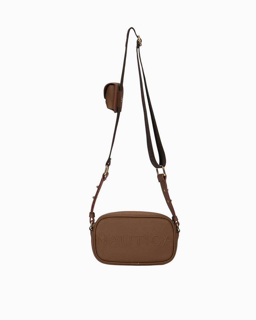 Nautica Mini Cüzdan Detaylı Çapraz Askılı Çanta Taba