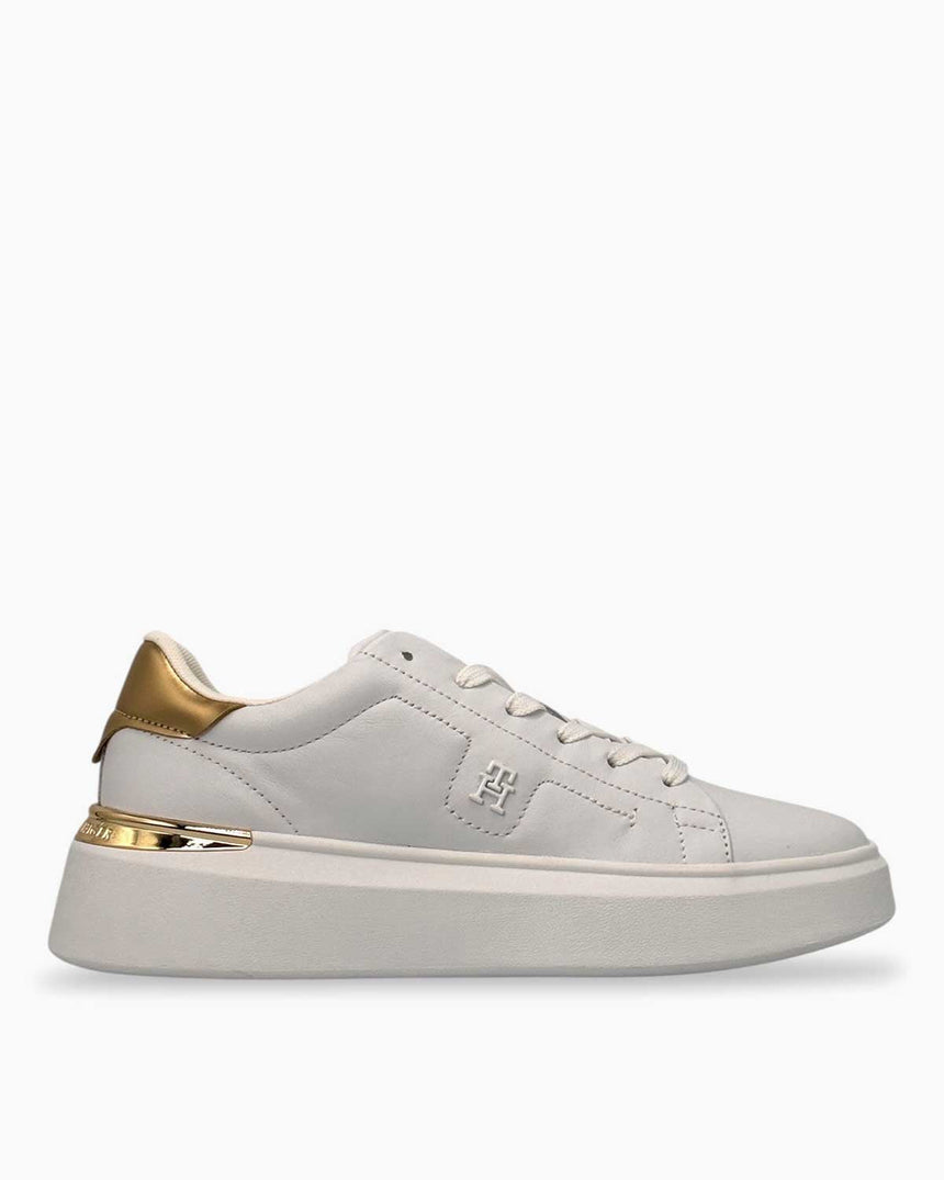 Tommy Hilfiger Estefania Altın Detaylı Platform Tabanlı Kadın Sneaker White