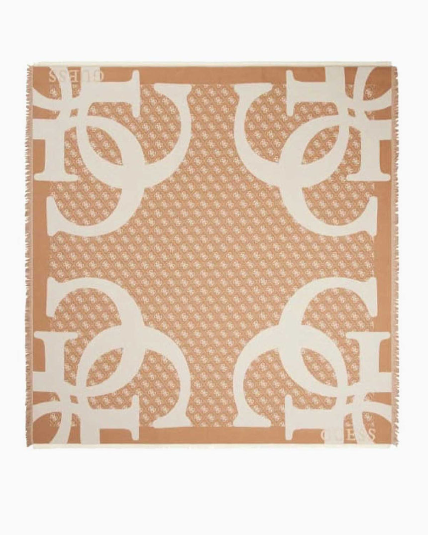 Guess Jacquard Kadın Eşarp Beige