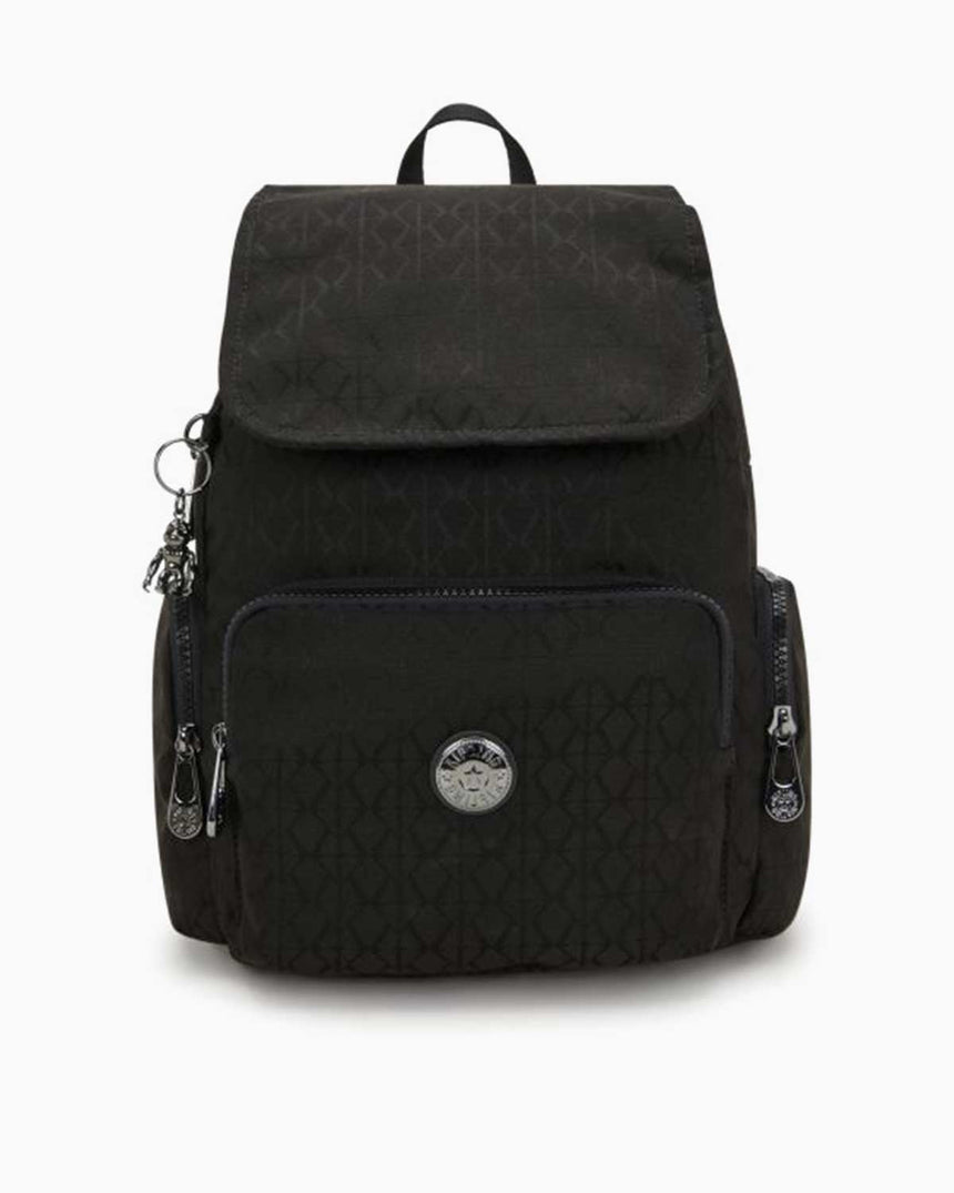 Kipling City Zip S Elevated Jacquard BLACK SIGNATURE JQ