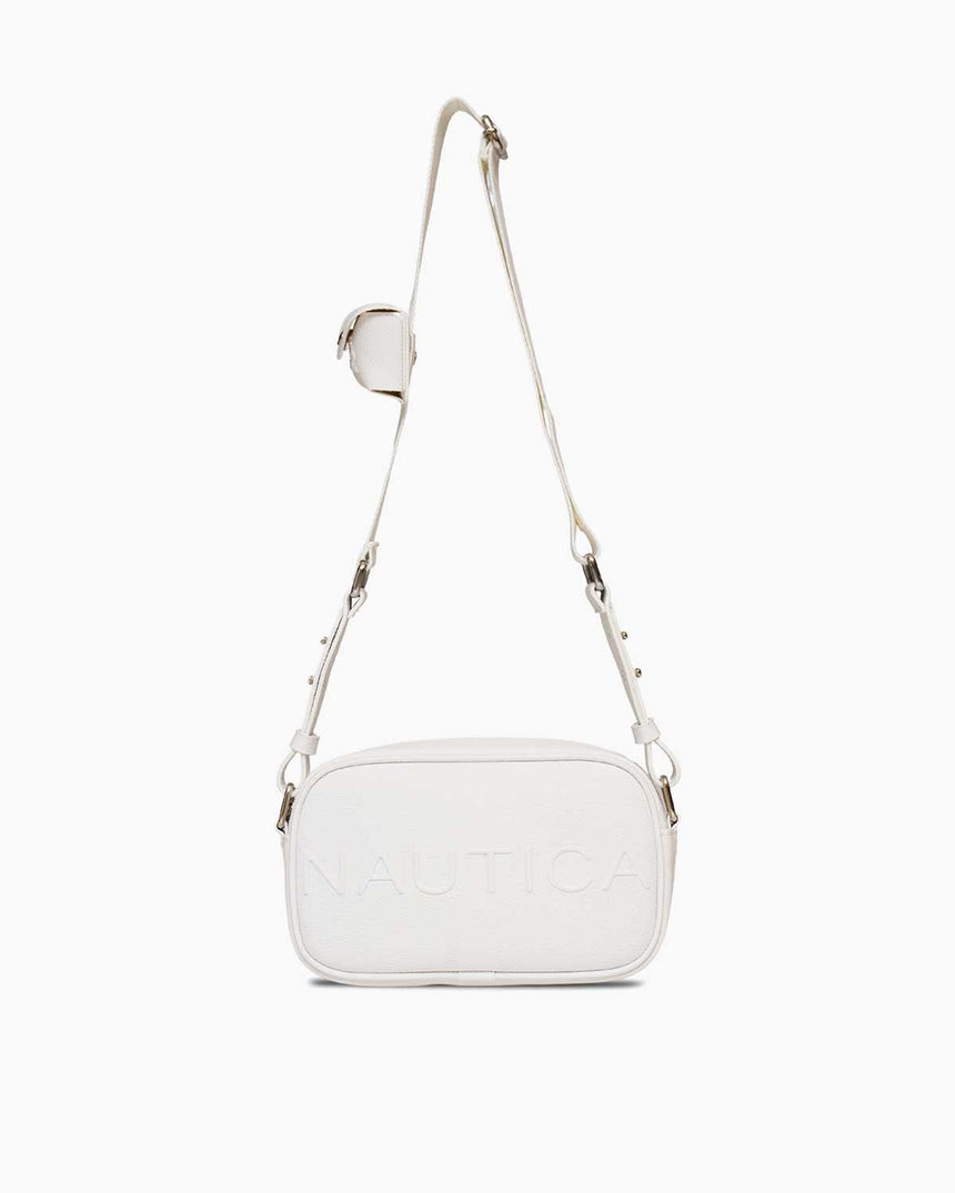 Nautica Mini Cüzdan Detaylı Çapraz Askılı Çanta Beyaz