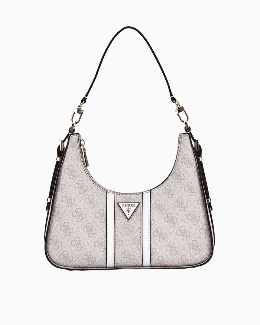 Guess Noreen Top Zip Monogram Omuz Çantası Dove Logo