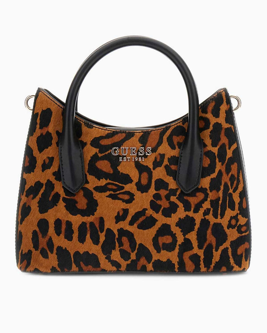 Guess Domitilla Kadın Deri El Çantası Leopard