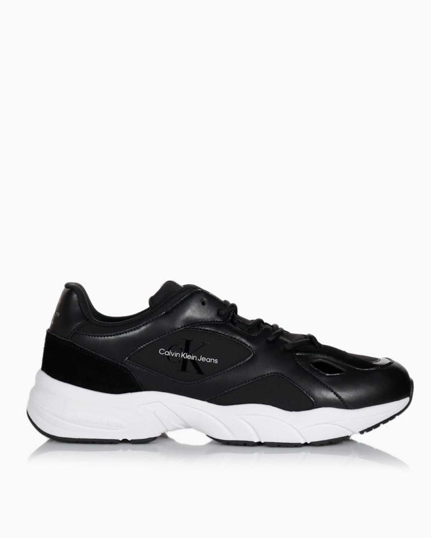 Calvin Klein Retro Tennis Low Laceup Mtl Erkek Sneaker Black/S Black/Eggshell